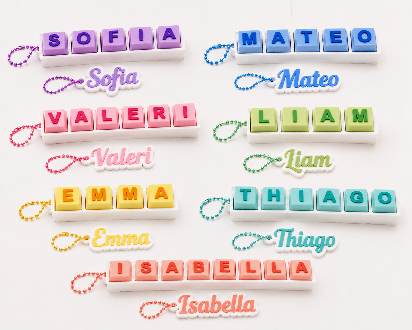 Personalized Name Clicker + Matching Name Tag