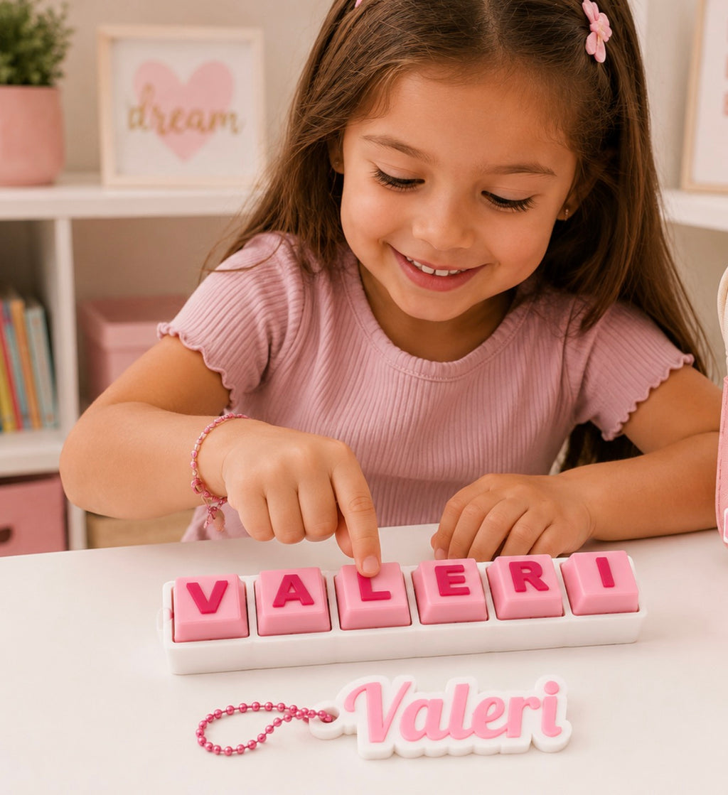Personalized Name Clicker + Matching Name Tag