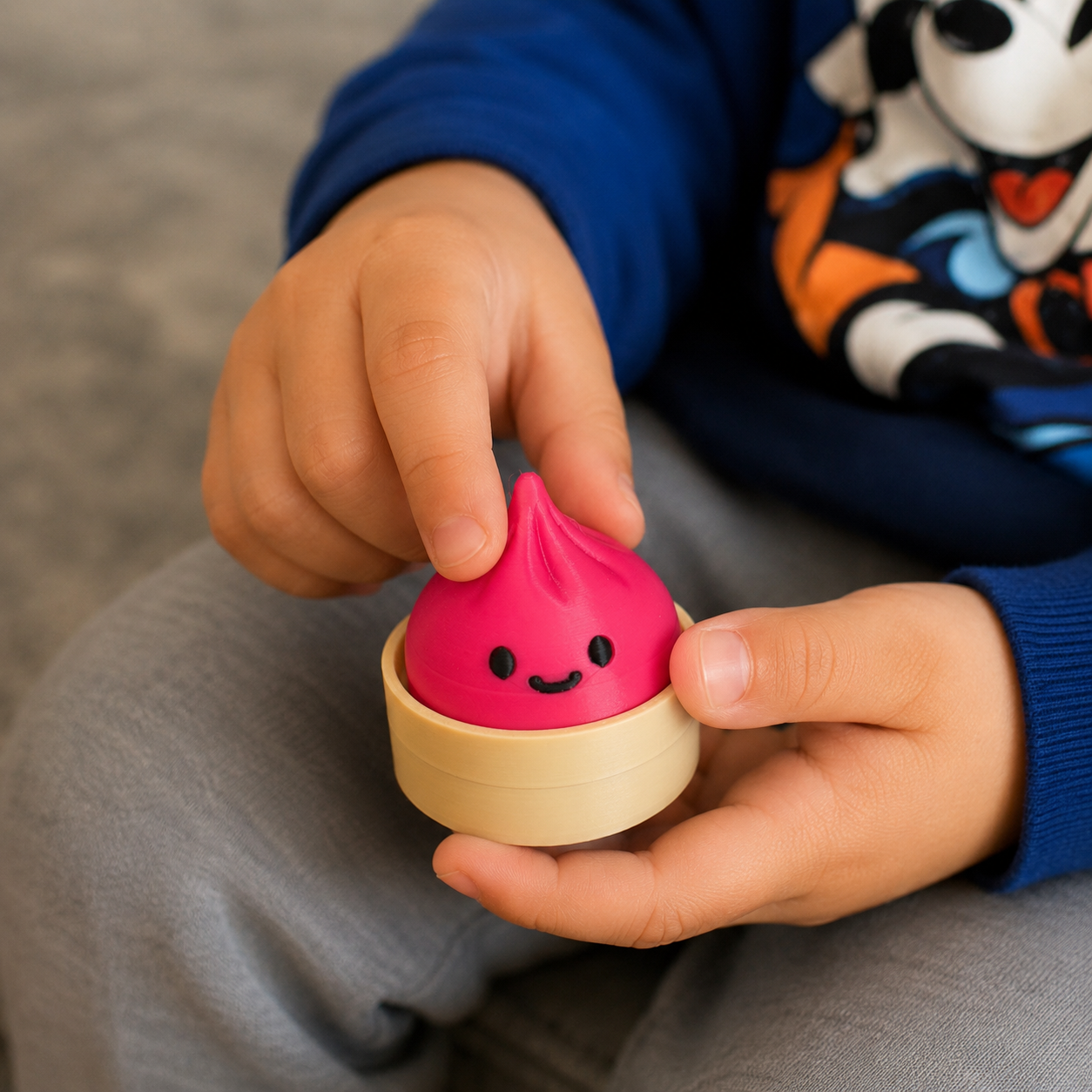 Cute Dumpling Clicker – 3D Printed Fidget Toy