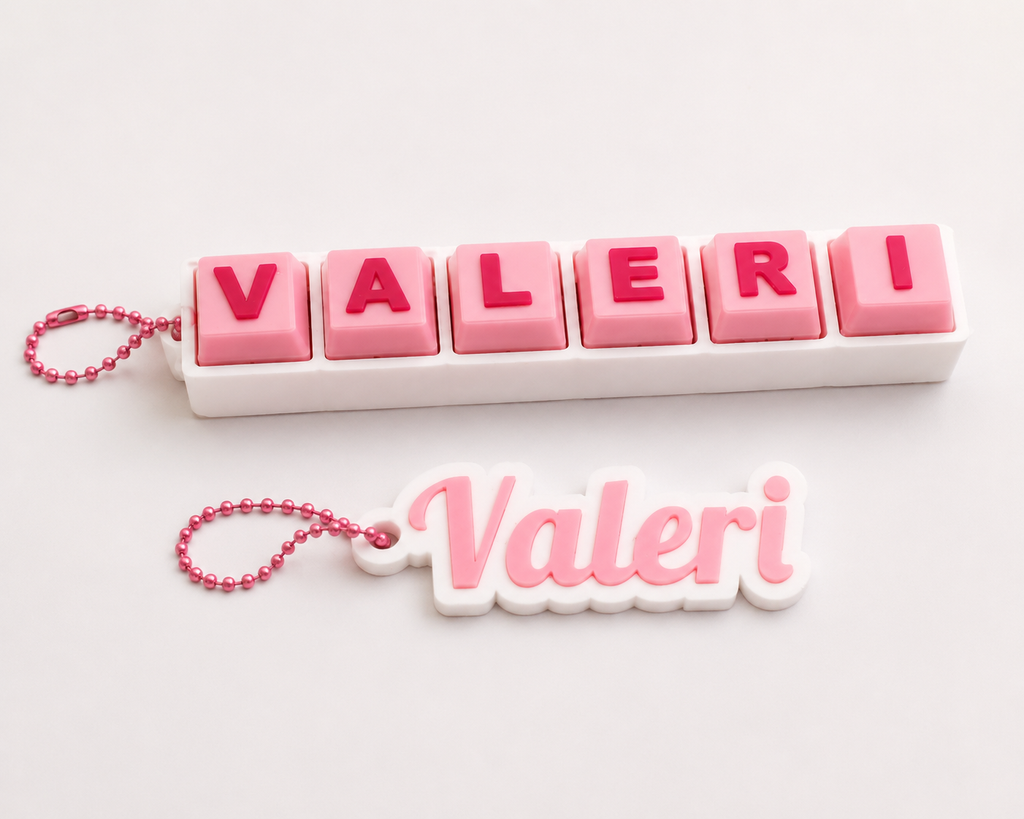 Personalized Name Clicker + Matching Name Tag